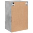 Muebles TV de pared luces LED 2 uds gris hormigón 40x30x60,5