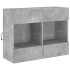 Mueble TV de pared con luces LED gris hormigón 78,5x30x60,5