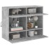 Mueble TV de pared con luces LED gris hormigón 78,5x30x60,5