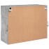 Mueble TV de pared con luces LED gris hormigón 78,5x30x60,5