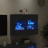 Mueble de TV de pared con luces LED negro 78,5x30x60,5