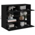 Mueble de TV de pared con luces LED negro 78,5x30x60,5