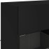 Mueble de TV de pared con luces LED negro 78,5x30x60,5