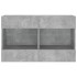 Mueble TV de pared con luces LED gris hormigón 98,5x30x60,5