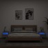 Muebles TV de pared luces LED 2 uds gris Sonoma 40x30x40