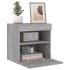 Muebles TV de pared luces LED 2 uds gris Sonoma 40x30x40