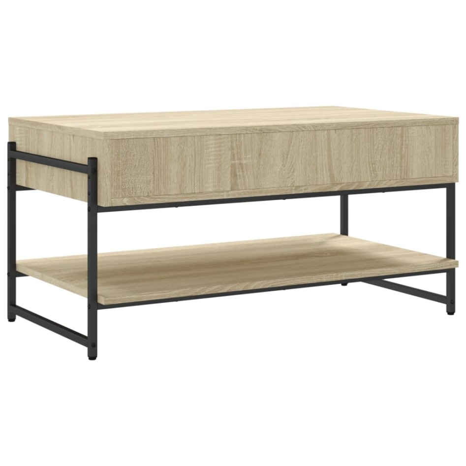 Mesa de centro madera contrachapada roble Sonoma 90x50x45
