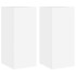 Muebles de TV de pared con luces LED 2 uds blanco 30,5x35x70