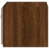 Muebles TV de pared luces LED 2 uds roble marrón 30,5x35x30