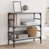 Mesa consola madera de ingeniería gris Sonoma 75x32x75