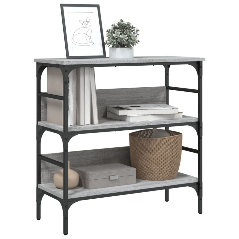 Mesa consola madera de ingeniería gris Sonoma 75x32x75