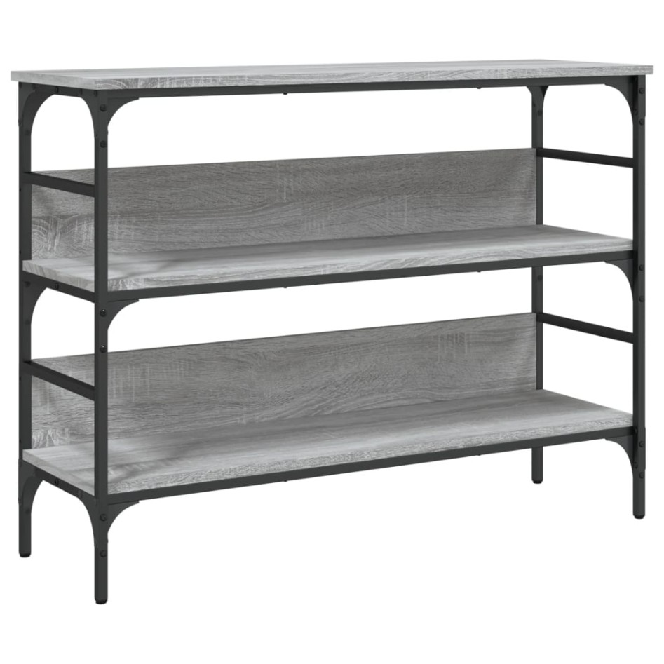 Mesa consola madera de ingeniería gris Sonoma 100x32x75