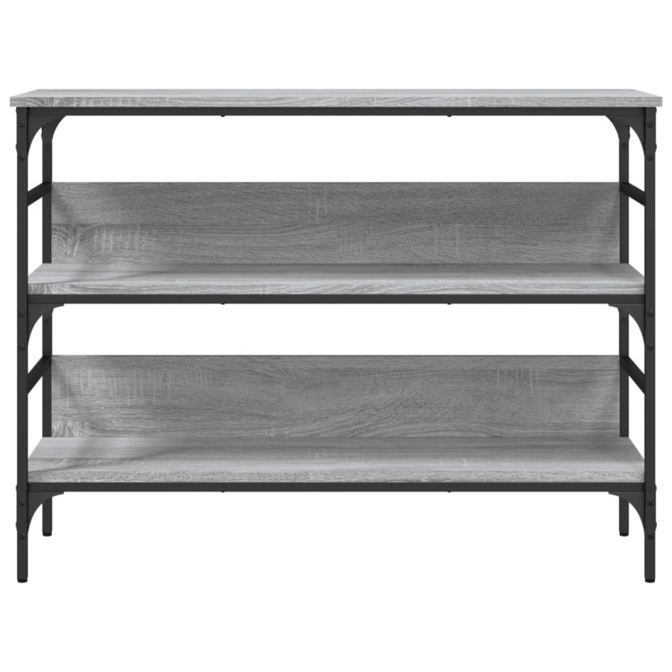 Mesa consola madera de ingeniería gris Sonoma 100x32x75