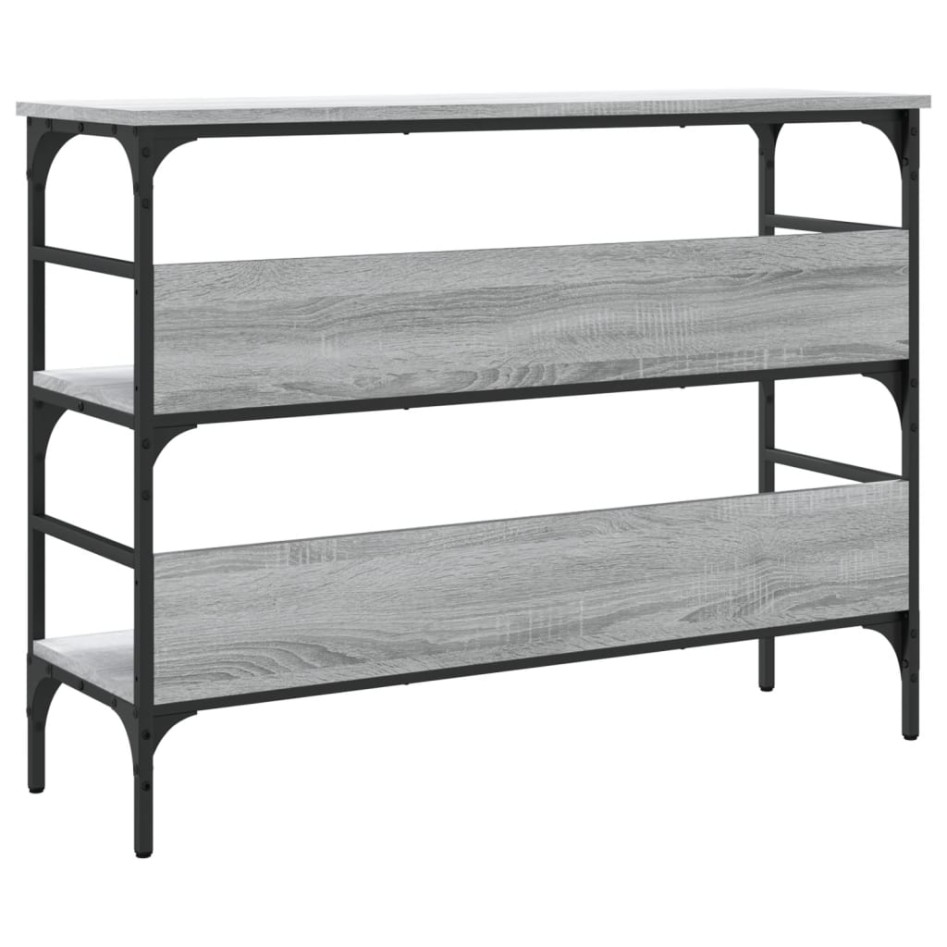 Mesa consola madera de ingeniería gris Sonoma 100x32x75