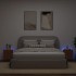Muebles TV de pared luces LED 2 uds marrón roble 40,5x35x40