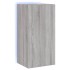 Mueble de TV de pared con luces LED gris Sonoma 40,5x35x80