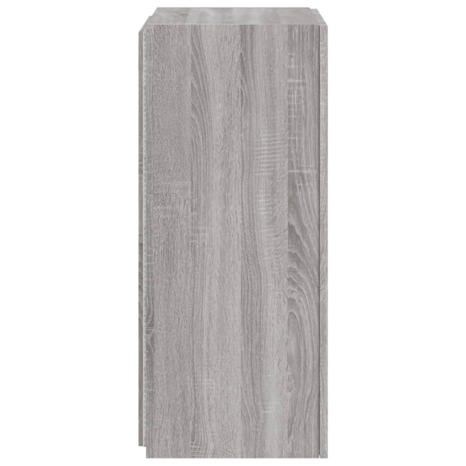 Mueble de TV de pared con luces LED gris Sonoma 40,5x35x80