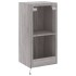 Mueble de TV de pared con luces LED gris Sonoma 40,5x35x80