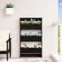 Jardinera de pared 3 niveles madera pino negro 60x18,5x110