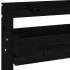 Jardinera de pared 3 niveles madera pino negro 60x18,5x110