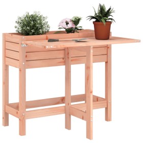 Jardinera con tapa plegable madera maciza de pino