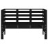 Banco de jardín madera maciza de pino negro 111,5x53x71