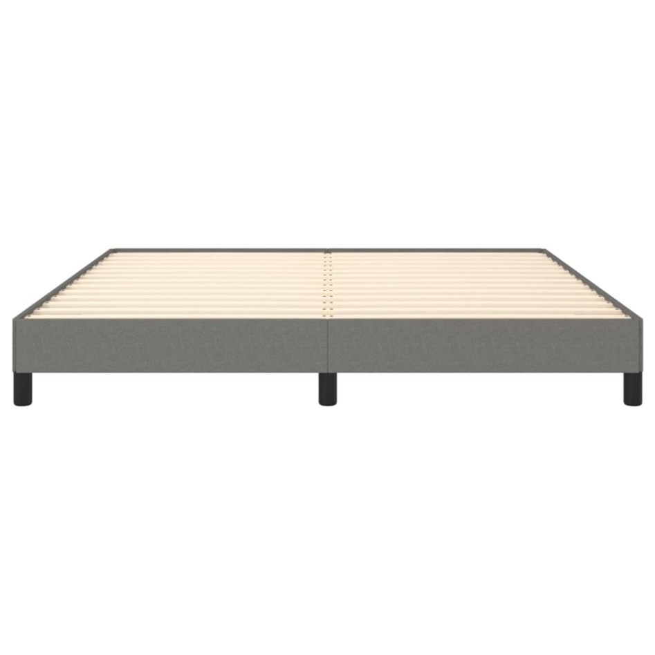 Estructura de cama tela gris oscuro 180x200