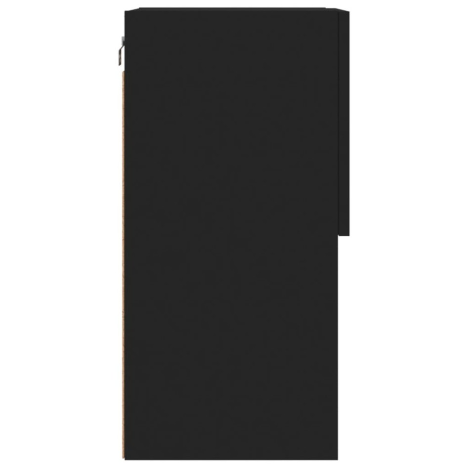 Muebles de TV con luces LED 2 uds negro 40,5x30x60