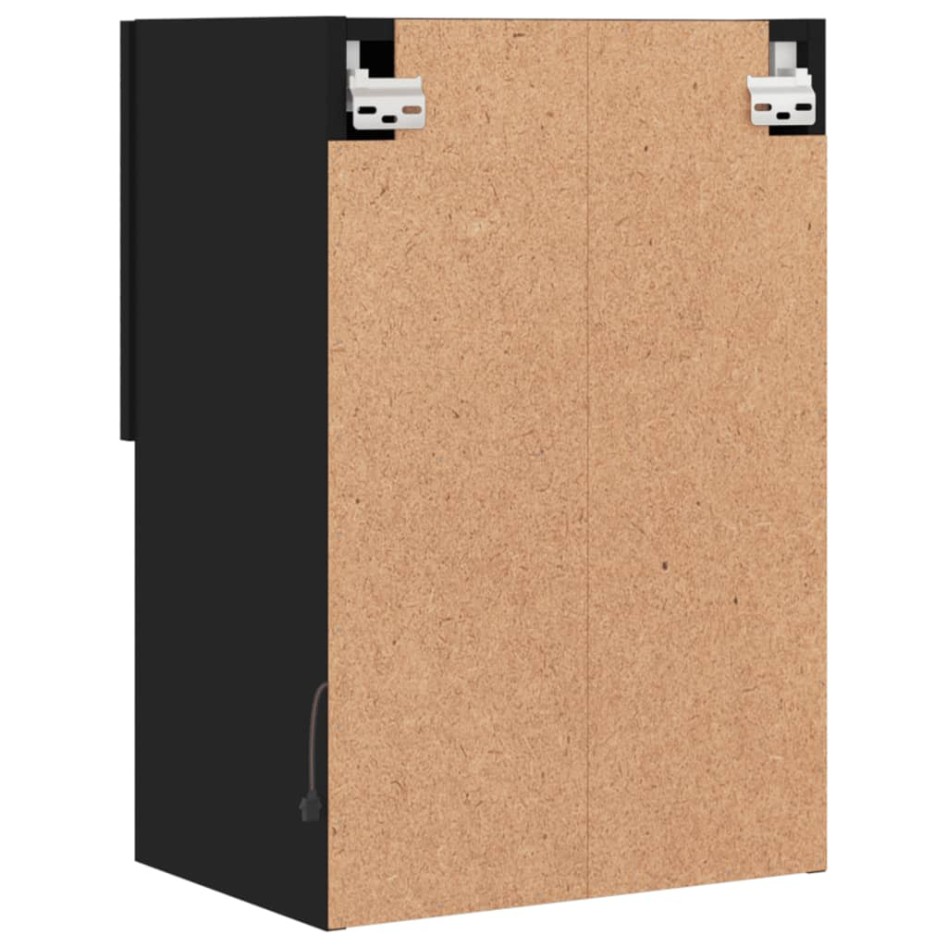 Muebles de TV con luces LED 2 uds negro 40,5x30x60