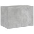 Mueble de TV de pared con luces LED gris hormigón 60x35x41