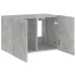 Mueble de TV de pared con luces LED gris hormigón 60x35x41
