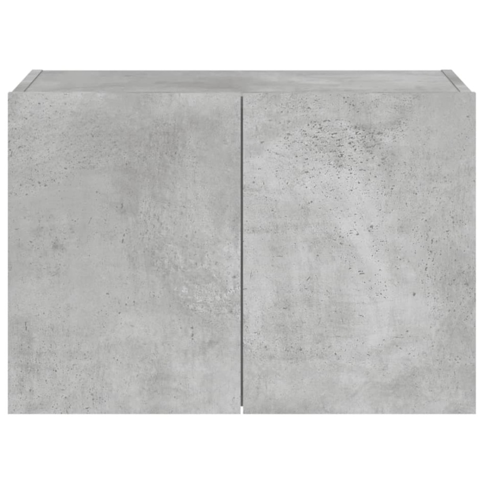 Mueble de TV de pared con luces LED gris hormigón 60x35x41