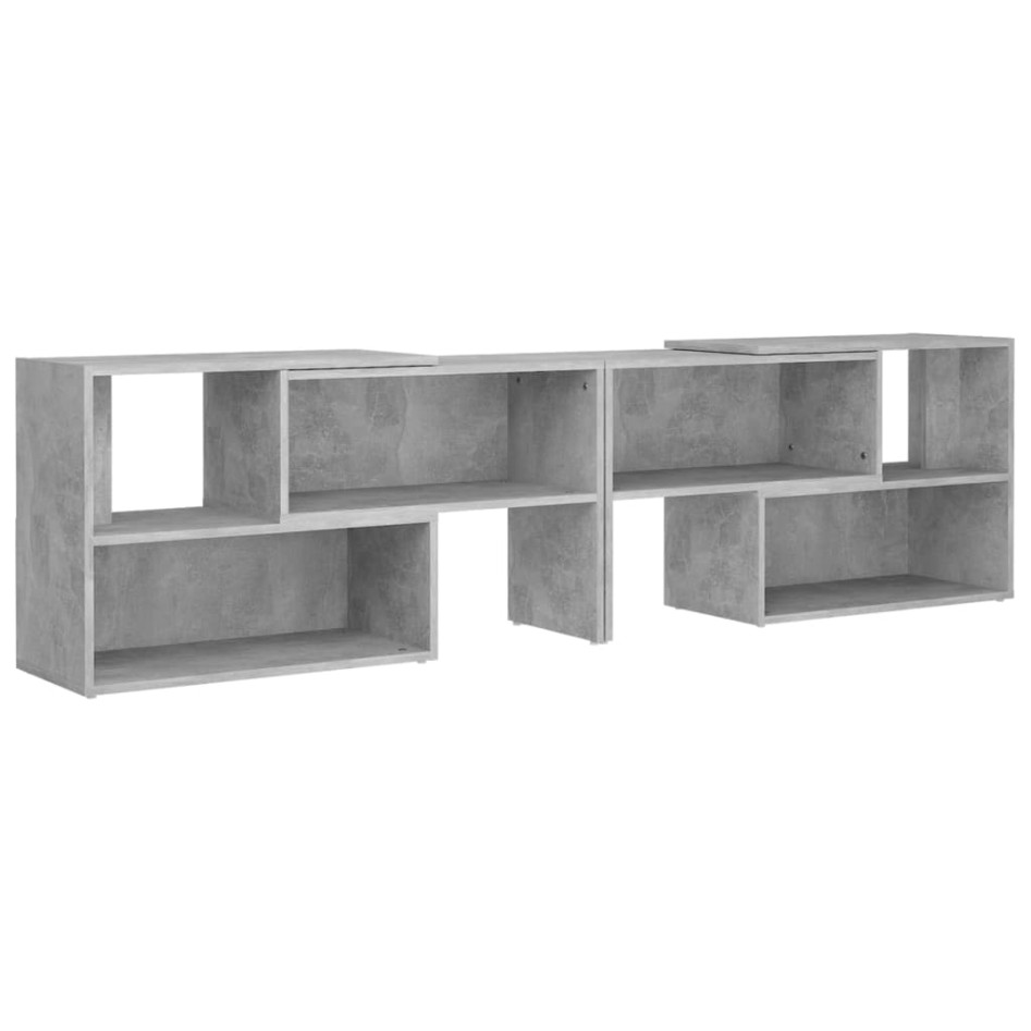 Mueble de TV madera contrachapada gris hormigón 149x30x52