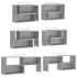 Mueble de TV madera contrachapada gris hormigón 149x30x52