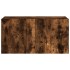 Mueble de TV de pared con luces LED roble ahumado 80x35x41