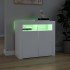 Aparador con luces LED gris brillante 80x35x75