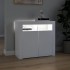 Aparador con luces LED gris brillante 80x35x75