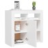 Aparador con luces LED gris brillante 80x35x75