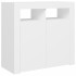 Aparador con luces LED gris brillante 80x35x75