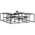 Mesa de centro madera de ingeniería negro 121x121x40