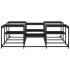 Mesa de centro madera de ingeniería negro 121x121x40