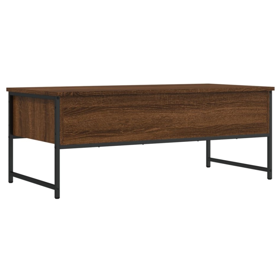 Mesa de centro madera de ingeniería marrón roble 101x49x39,5