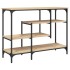 Mesa consola con estantes roble Sonoma 100x35x75