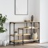 Mesa consola con estantes roble Sonoma 100x35x75
