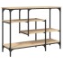 Mesa consola con estantes roble Sonoma 100x35x75
