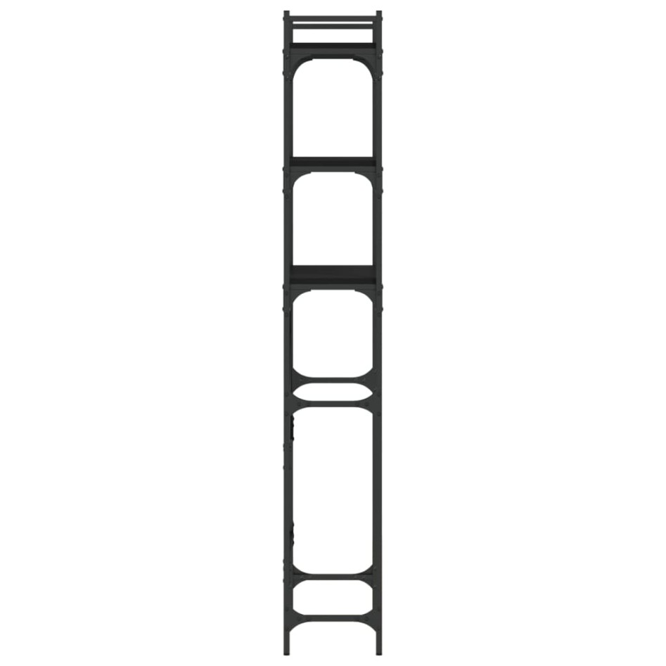 Estantería para lavadora madera ingeniería negra 67x25x163