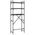 Estantería para lavadora madera ingeniería negra 67x25x163