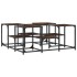 Mesa de centro madera de ingeniería roble ahumado 91x91x40