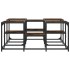 Mesa de centro madera de ingeniería roble ahumado 91x91x40