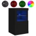 Aparador con luces LED negro 41x37x67